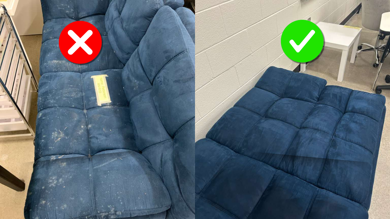 before and after steam cleaning